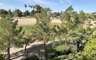 view of golf course from the balcony of the bedroom 