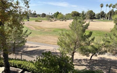 view of golf course from the balcony of the bedroom 